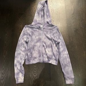 Aritzia Waffle Zip Up - Size Small Woman’s, Purple Tie Dya